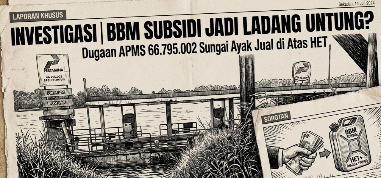 INVESTIGASI | BBM Subsidi Jadi Ladang Untung? Dugaan APMS 66.795.002 Sungai Ayak Jual di Atas HET