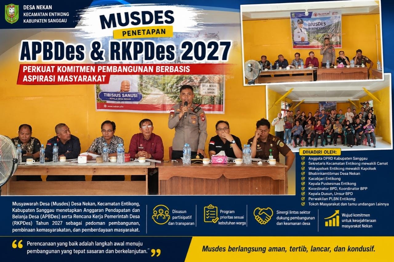 Musdes Desa Nekan Tetapkan APBDes dan RKPDes 2027, Perkuat Komitmen Pembangunan Berbasis Aspirasi Masyarakat