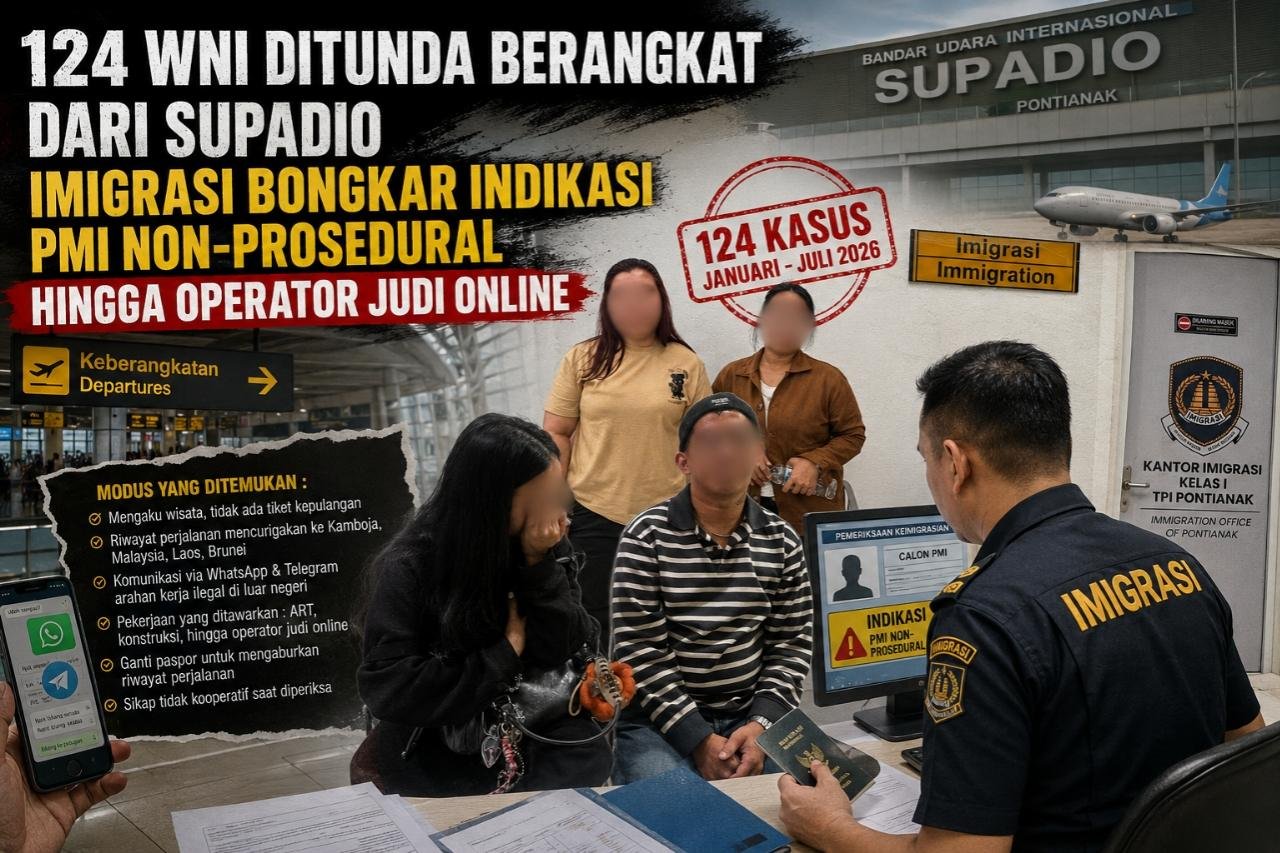 124 WNI Ditunda Berangkat dari Supadio, Imigrasi Bongkar Indikasi PMI Non-Prosedural hingga Operator Judi Online