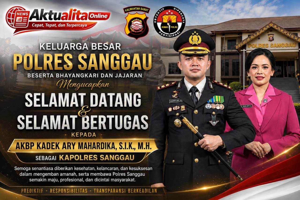 Keluarga Besar Polres Sanggau dan Bhayangkari Sambut Kapolres Baru, AKBP Kadek Ary Mahardika
