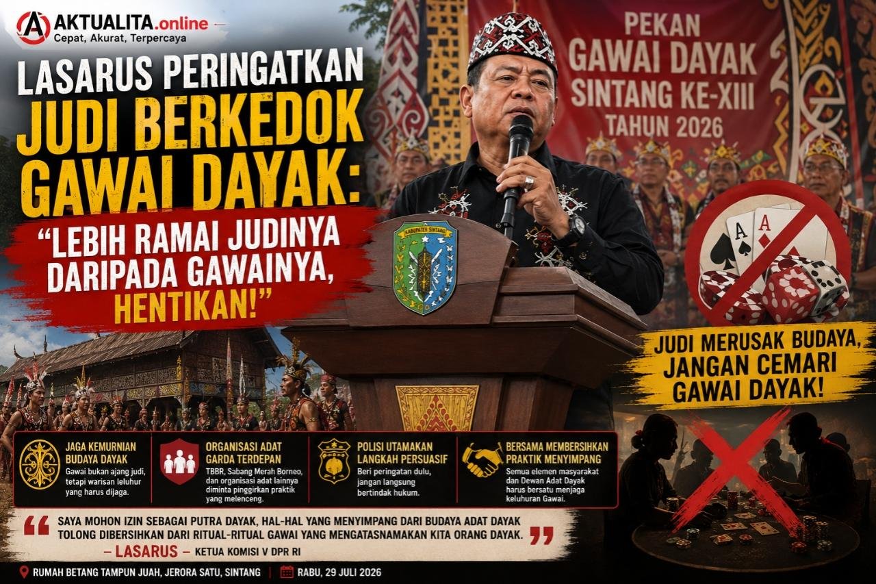 Lasarus Peringatkan Judi Berkedok Gawai Dayak: “Lebih Ramai Judinya daripada Gawainya, Hentikan!”