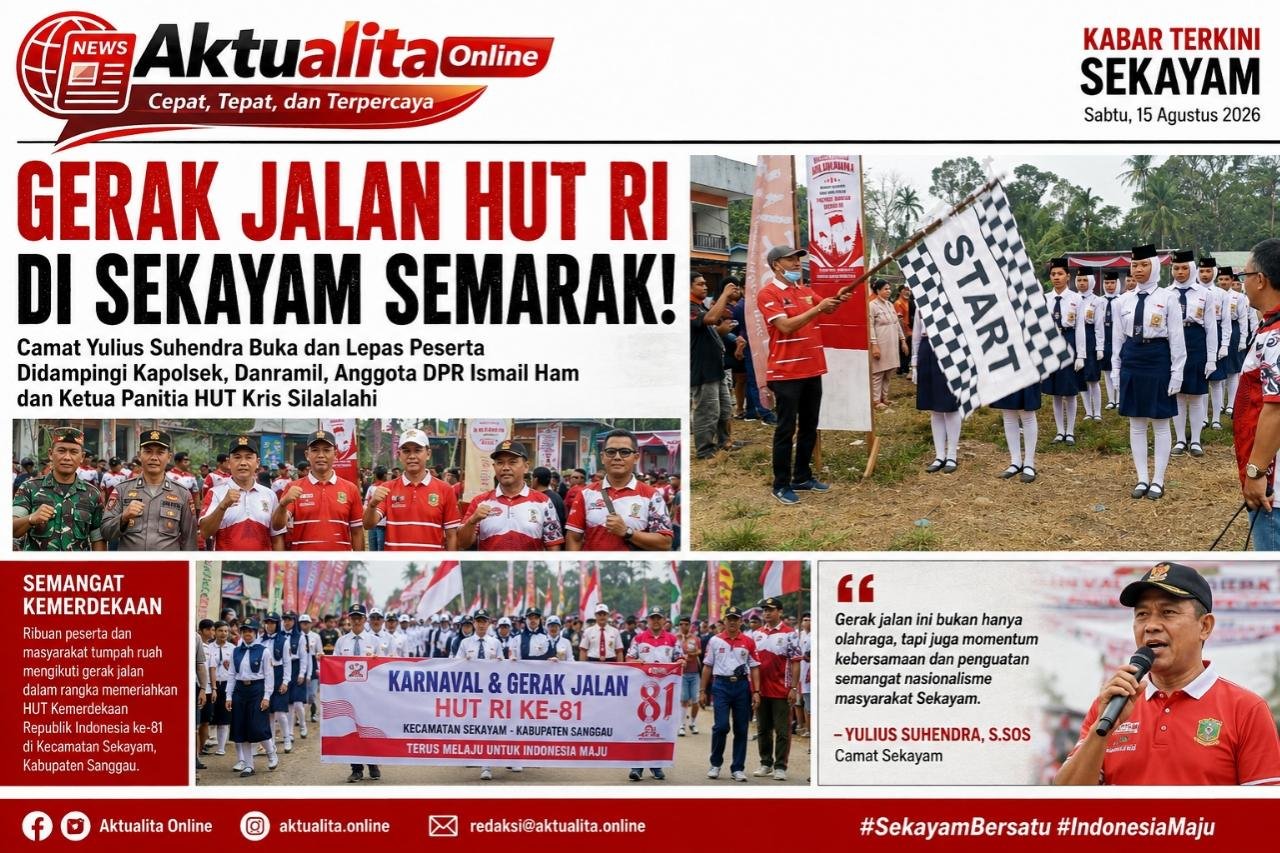 🔥 SEKAYAM BERGELORA! Camat Yulius Suhendra Lepas Gerak Jalan HUT RI, Warga Tumpah Ruah Penuh Semangat