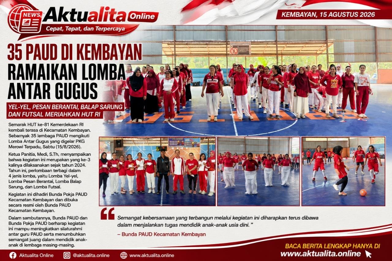 Bukan Sekadar Lomba! 35 PAUD di Kembayan Adu Kekompakan, Yel-Yel hingga Futsal Meriahkan HUT RI
