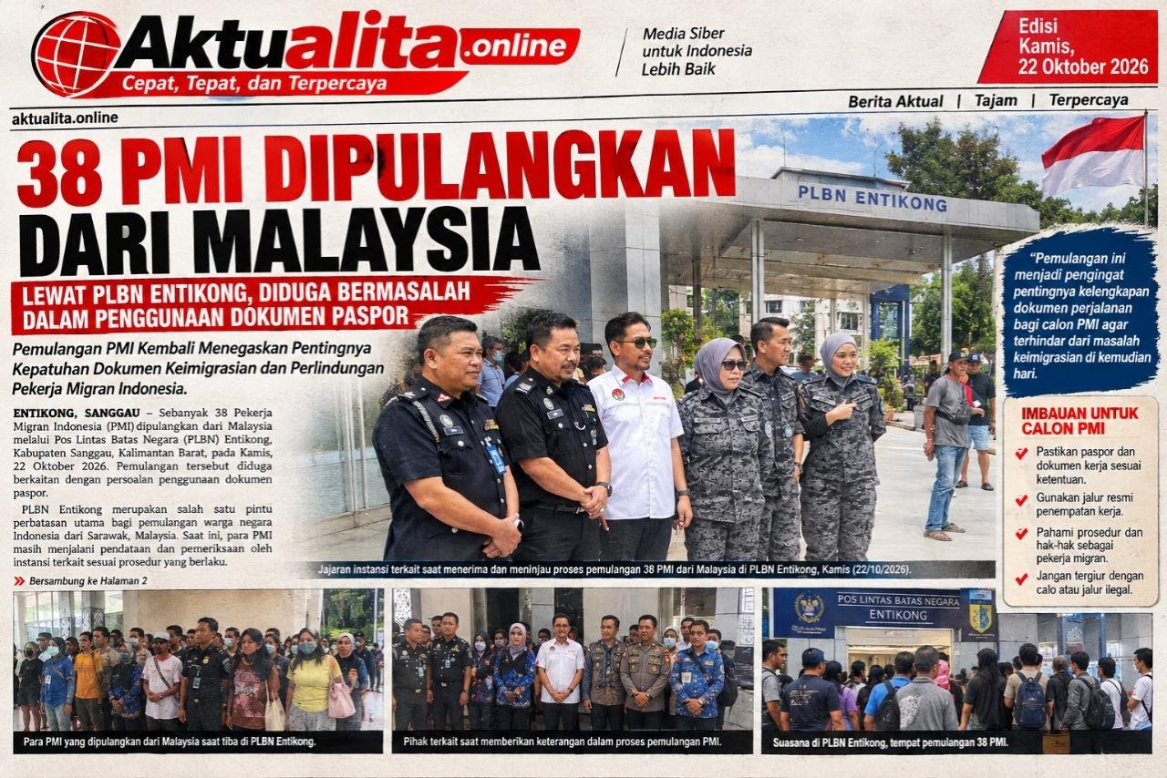 38 PMI Dipulangkan dari Malaysia Melalui PLBN Entikong, Persoalan Dokumen Paspor Jadi Sorotan